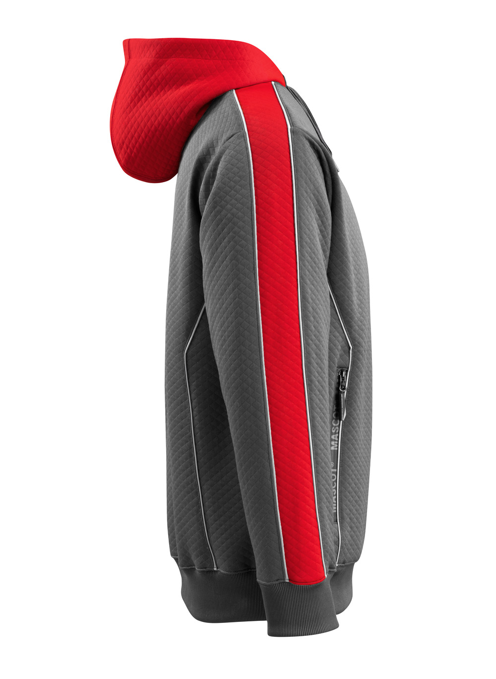 Kapuzensweatshirt HARDWEAR Dunkelanthrazit/Hi-vis Rot L