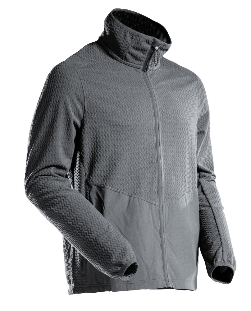 Microfleece Pullover mit Reißverschluss CUSTOMIZED Anthrazitgrau 4XL