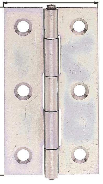Scharnier sendzimirverzinkt schmal 4,3 mm 1,0 mm 64 mm 34 mm 34 mm
