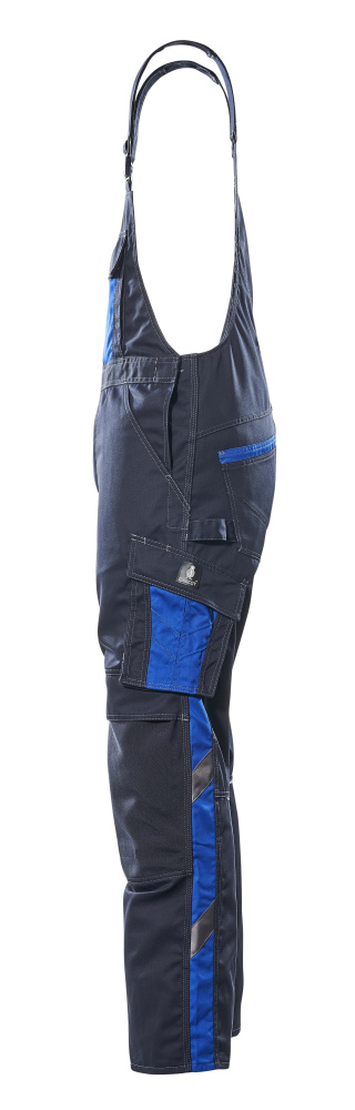 Latzhose mit Knietaschen UNIQUE Schwarzblau/Kornblau 76C48