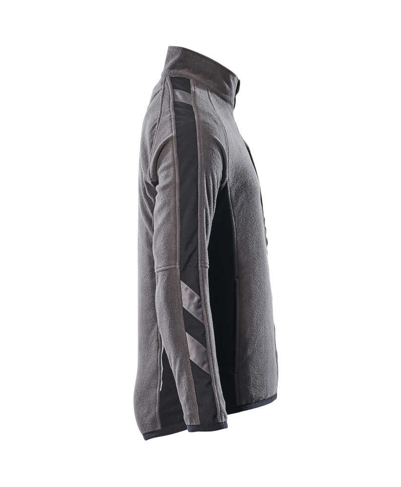 Fleecejacke UNIQUE Dunkelanthrazit/Schwarz XL