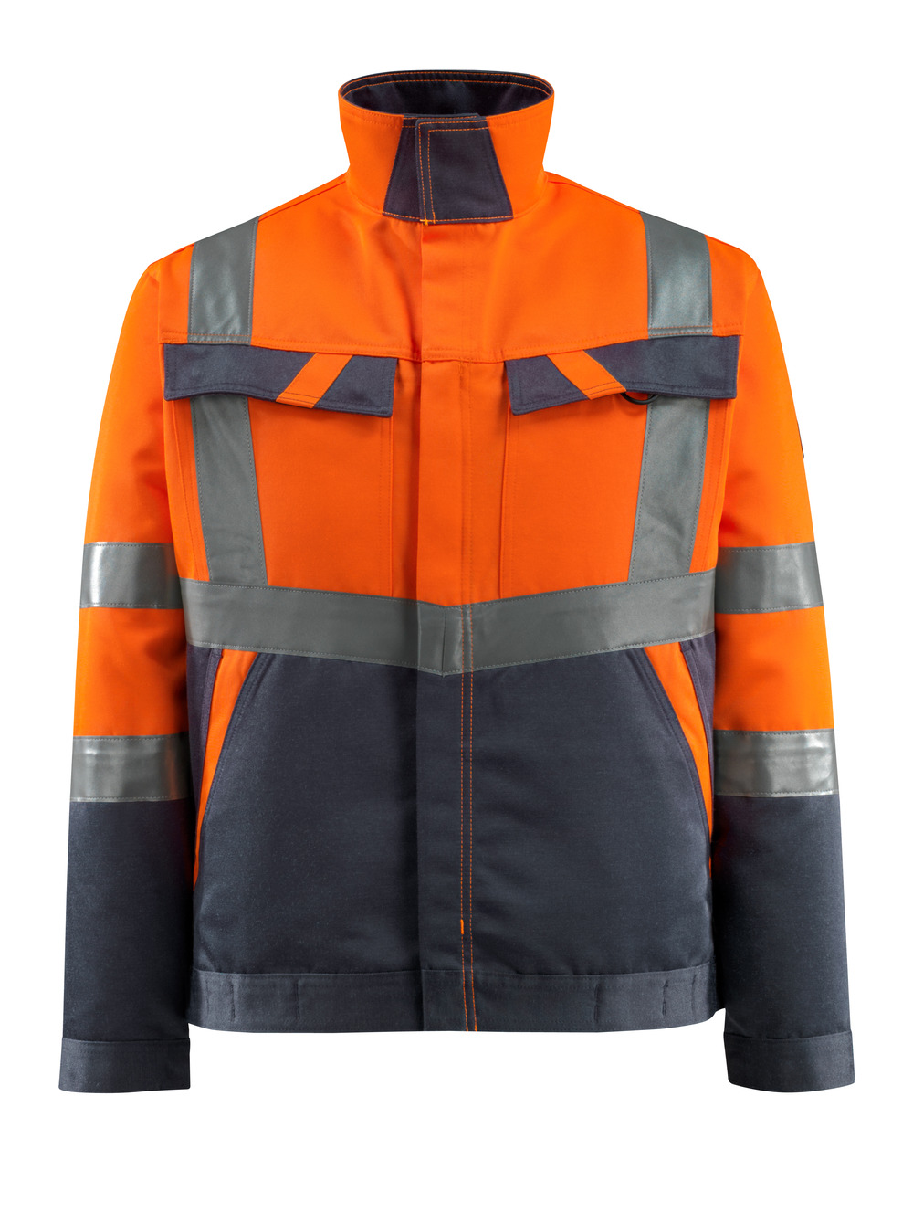 Jacke SAFE LIGHT Hi-vis Orange/Schwarzblau L