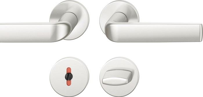 Rosettengarnitur 12 1267 Aluminium Badgarnitur naturfarbig F1 WC 0105 D/D