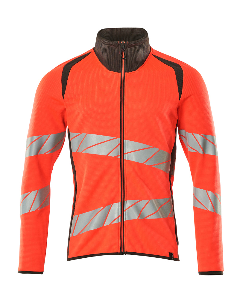 Sweatshirt mit Reißverschluss ACCELERATE SAFE Hi-vis Rot/Dunkelanthrazit 4XL