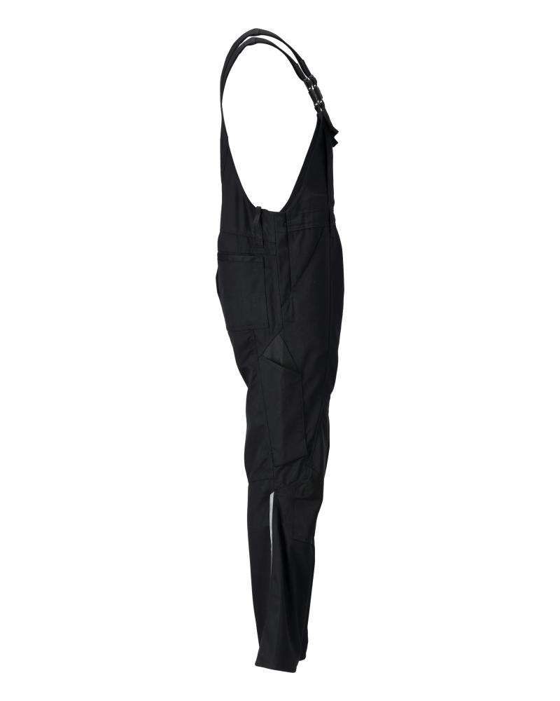 Latzhose mit Knietaschen ACCELERATE Schwarz 76C52