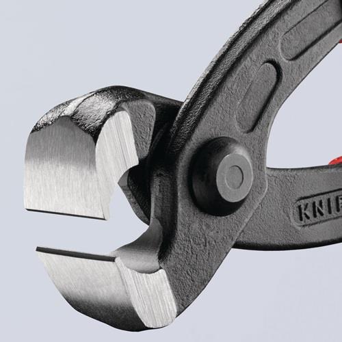 Ohrklemmenzange Gesamt-L.220mm Kopf schwarz atram.Kunststoff-Überzug KNIPEX