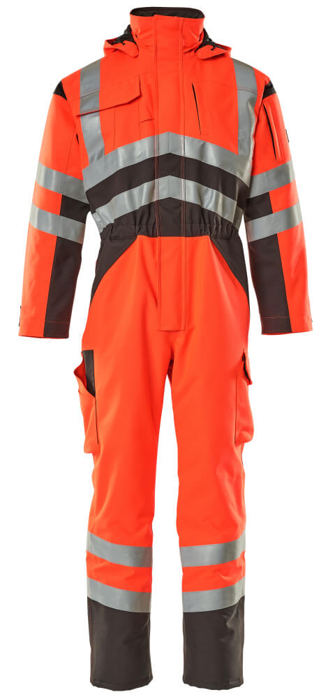 Winteroverall SAFE YOUNG Hi-vis Rot/Dunkelanthrazit S