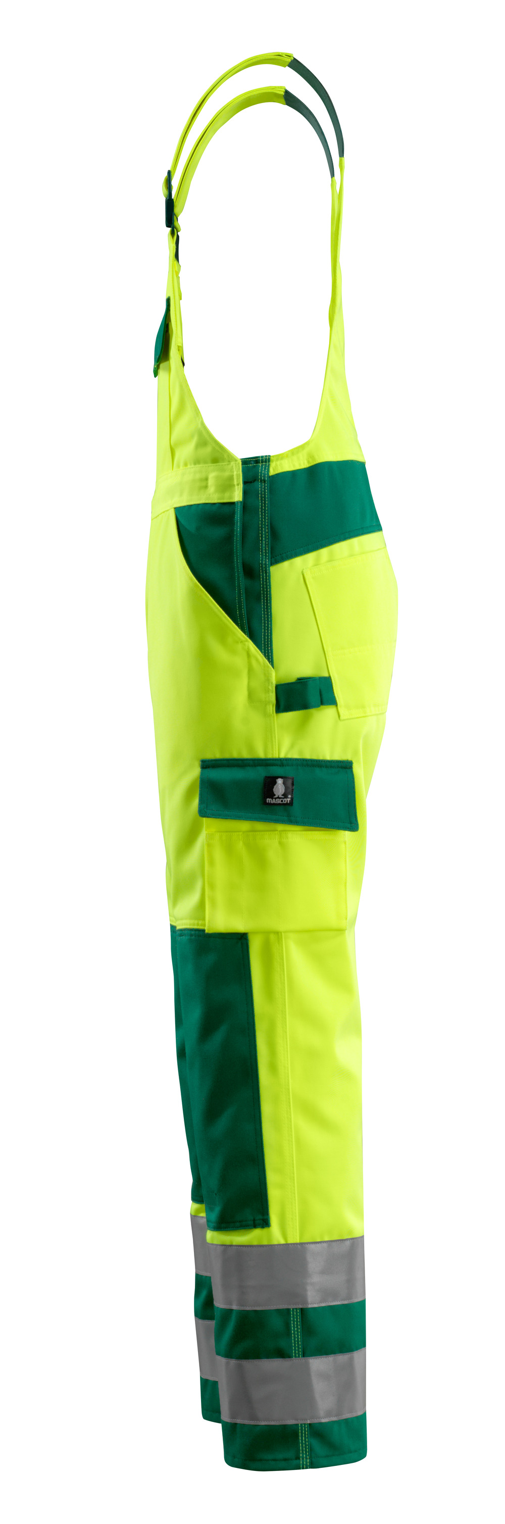 Latzhose mit Knietaschen SAFE COMPETE Hi-vis Gelb/Grün 82C46
