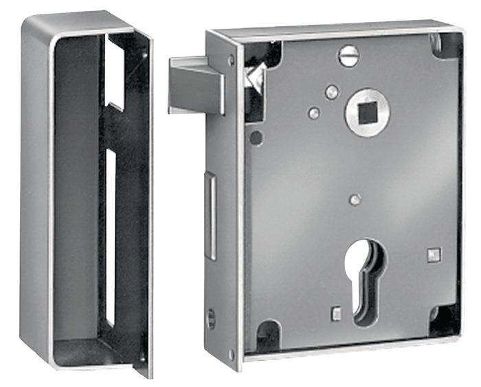 Schließkappenschloss 2 schwere Ausführung einwärts Dornmaß 60 mm DIN links