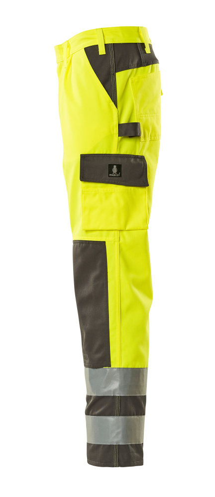Hose mit Knietaschen SAFE COMPETE Hi-vis Gelb/Anthrazit 76C50