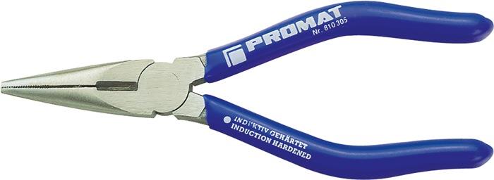 Flachrundzange poliert Kunststoffüberzug PROMAT 145 mm max. 2,3 mm