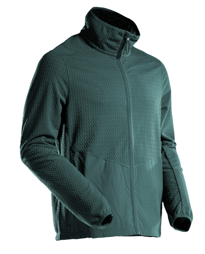 Microfleece Pullover mit Reißverschluss CUSTOMIZED Waldgrün 4XL