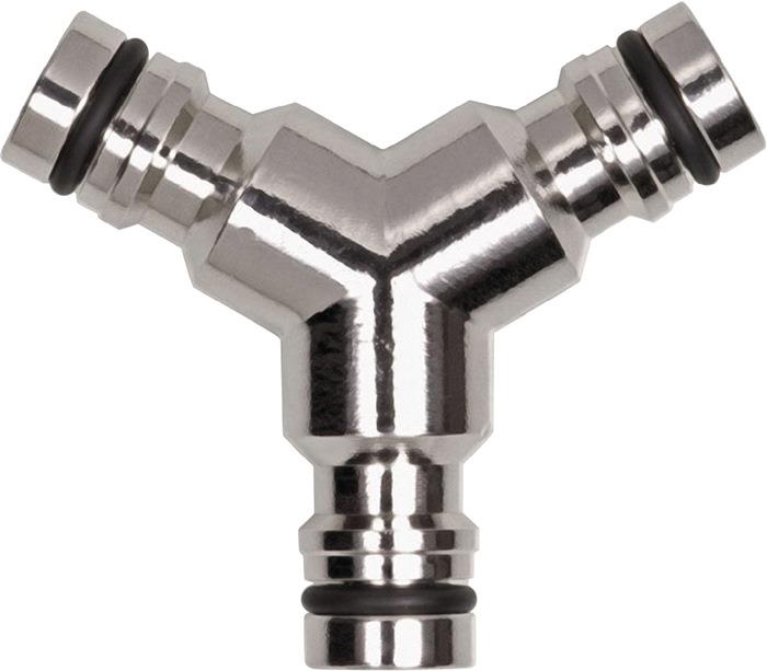 Y-Abzweigstecker GEKA plus Messing verchromt SB GEKA