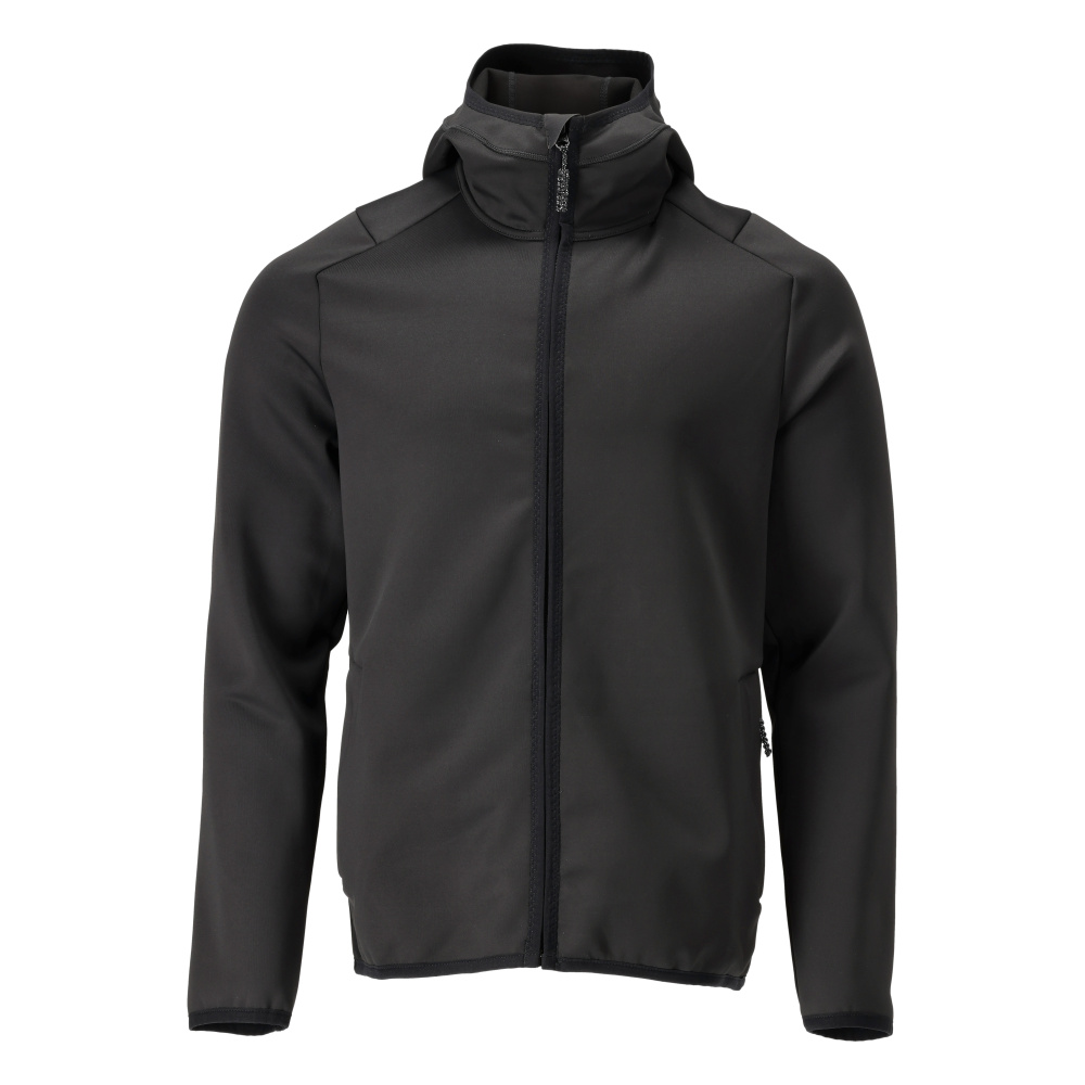 Fleecejacke mit Kapuze CUSTOMIZED Schwarz S