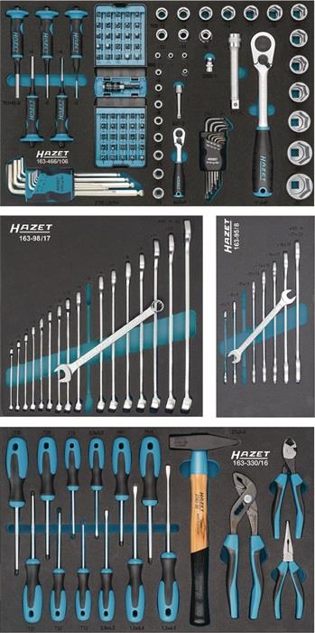 Werkzeugwagen 178N 7 B781xT498xH1037mm 480 kg 7 Schubladen HAZET 147-teilig 178N-7/147 1037 mm 781 mm 498 mm