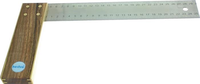 Tischler-Set 300 mm 3-teilig Edelstahl / Nussbaum rostfrei HEDUE