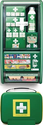 Erste Hilfe Station B290xH560xT120ca.mm grün CEDERROTH