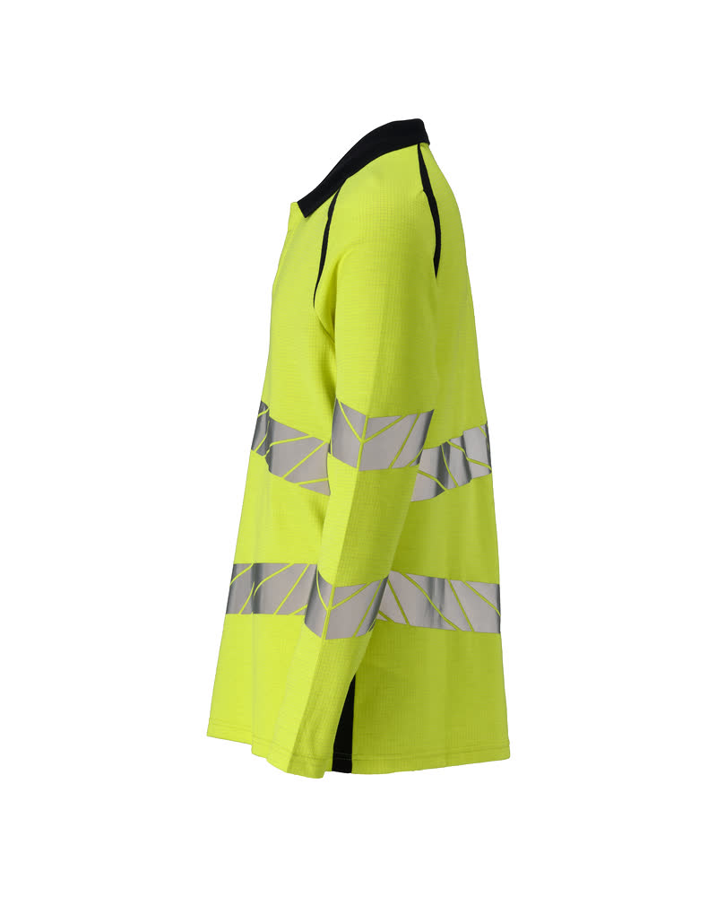 Polo-Shirt, Langarm ACCELERATE MULTISAFE Hi-vis Gelb/Schwarzblau L