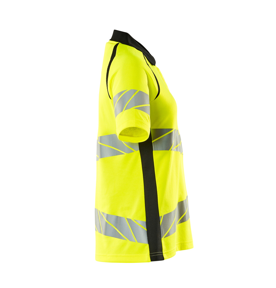 Damen-Passform Polo-Shirt ACCELERATE SAFE Hi-vis Gelb/Schwarz L  ONE