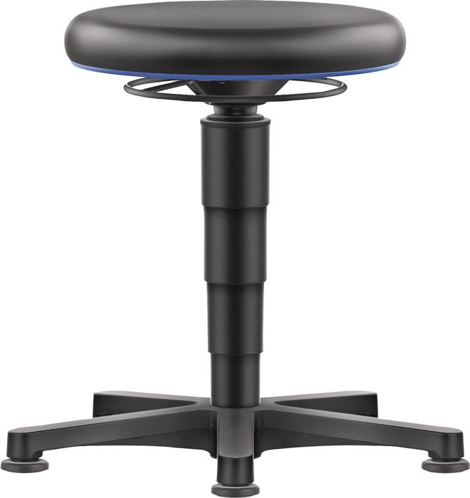 Drehhocker Bodengleiter Kunstleder Kunstleder schwarz Sitzhöhenverstellung 450-650 mm BIMOS