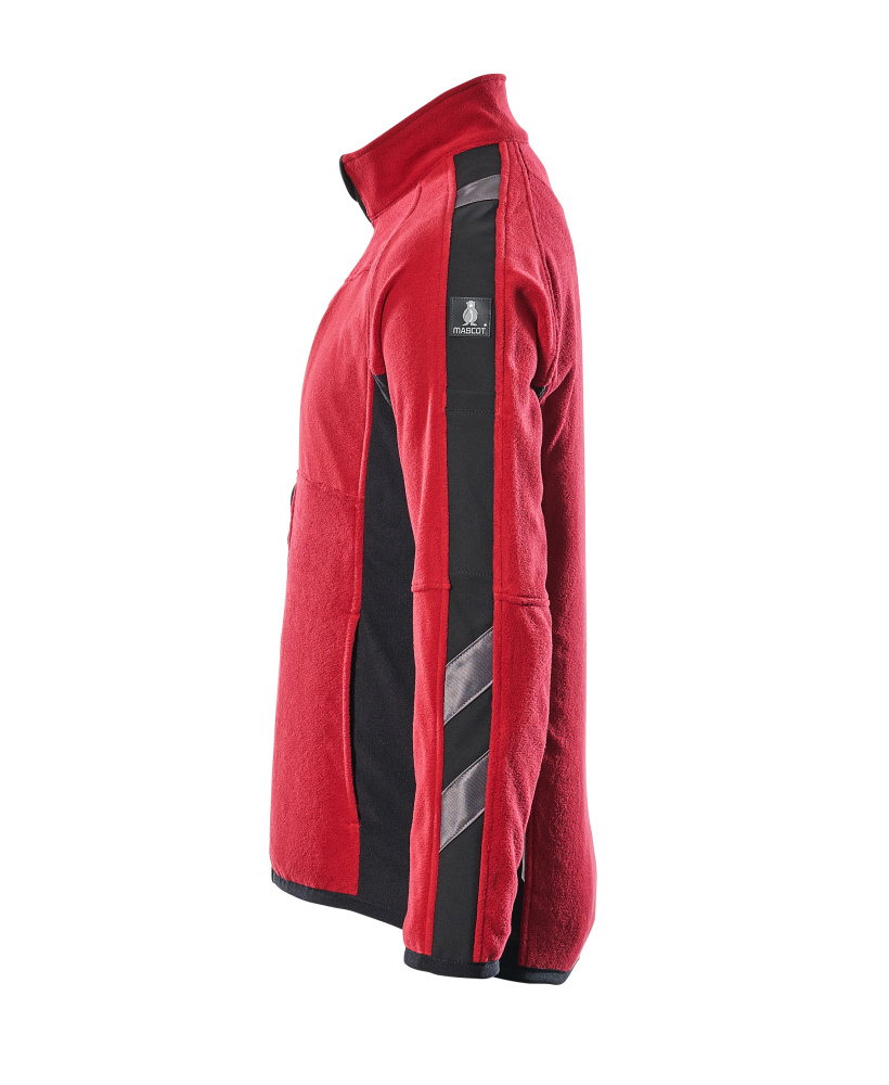Fleecejacke UNIQUE Rot/Schwarz XL