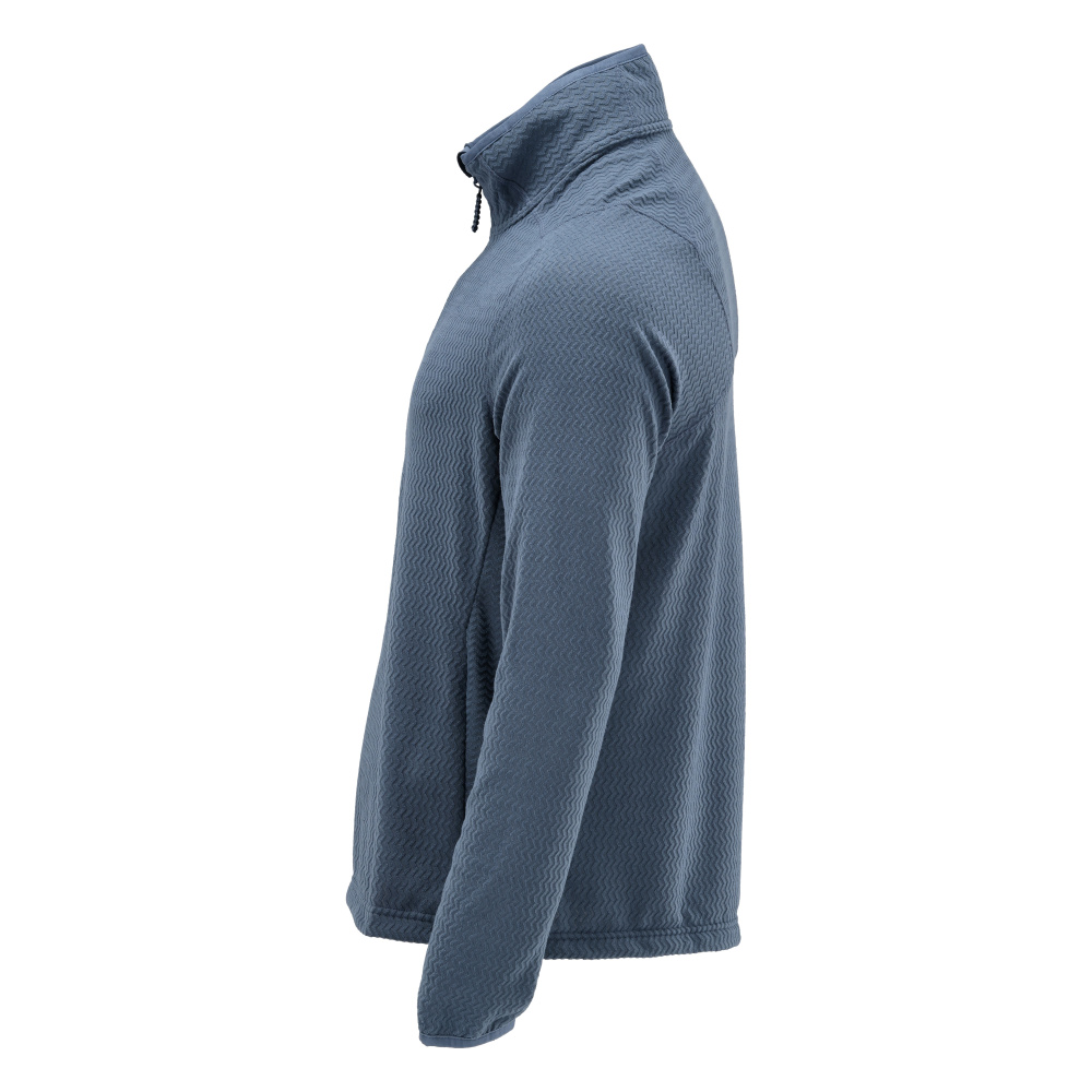 Microfleece Pullover mit kurzem Reißverschluss CUSTOMIZED Steinblau XS