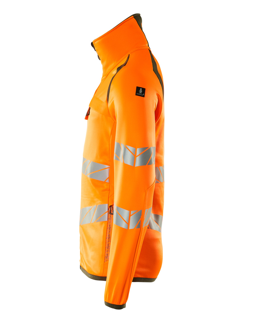 Fleecejacke ACCELERATE SAFE Hi-vis Orange/Moosgrün L