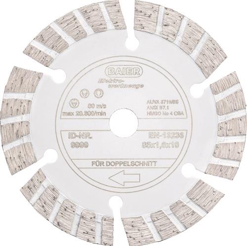 Diamanttrennscheibe D.85mm Bohr.10mm Seg.-B.35mm Seg.-H.10mm Seg.-S.2mm BAIER