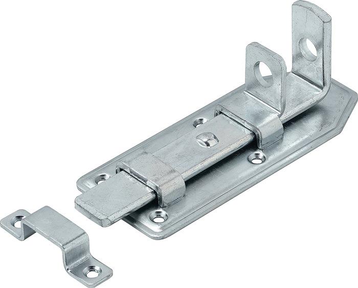 Türschlossriegel 50 mm 100 mm 1,5 mm gekröpft mit Schließblech