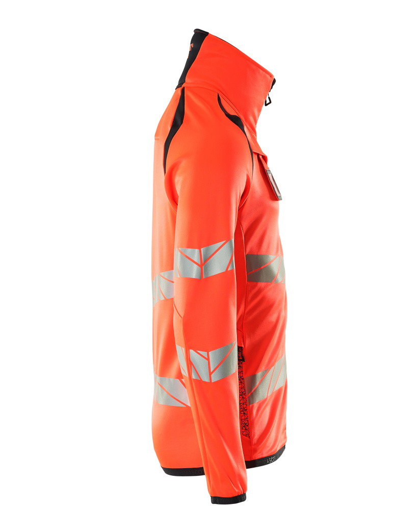 Fleecejacke ACCELERATE SAFE Hi-vis Rot/Schwarzblau L