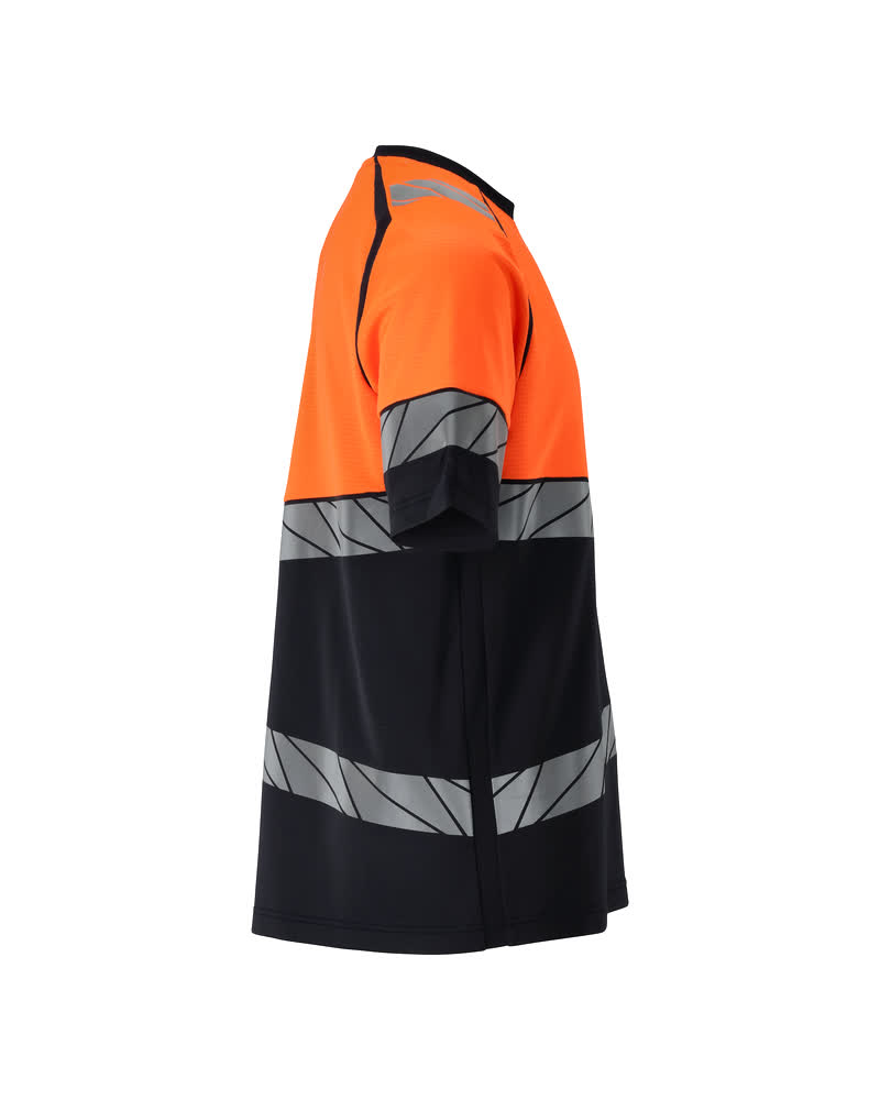 T-Shirt ACCELERATE SAFE Schwarzblau/Hi-vis Orange L