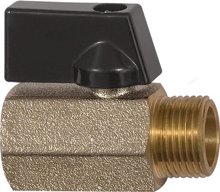 Mini Kugelhahn VALVE LINE Innen-/Außengewinde 21 mm 10 mm -10°C bis +90 °C 3/8 10 mm