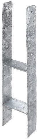 H-Pfostenträger 101x300x600x60mm STA roh TZN GAH