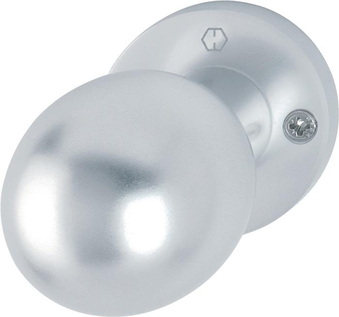 Knopfrosette 50/11 Aluminium F1 Aufnahme M12 Kugelknopf HOPPE