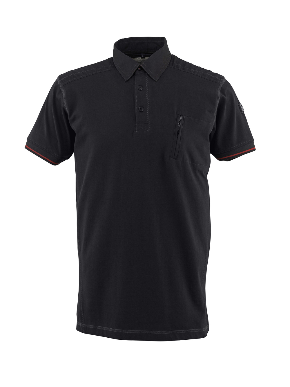 Polo-Shirt mit Brusttasche FRONTLINE Schwarz 4XL