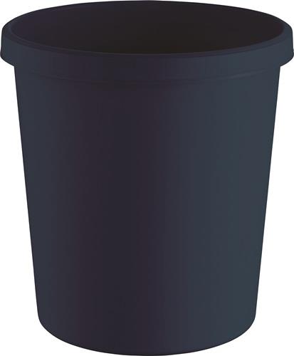 Papierkorb 18l H331xØ315mm m.Griffrand Ku.schwarz HELIT