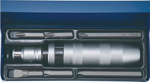Schraubenlösersatz 8-tlg.1/2 Zoll in Stahlbl.-Kass.TECWERK