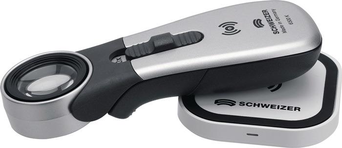 Handleuchtlupe TechLine Induktion LED 10x 22,8 mm aplanatisch