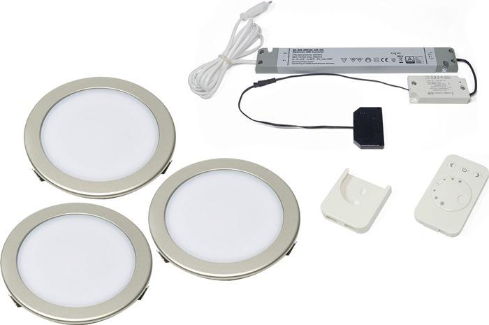 Einbauleuchten-Set Moonlight emotion Emotion 12 V 3,6 W Rahmenfarbe Edelstahl L&S