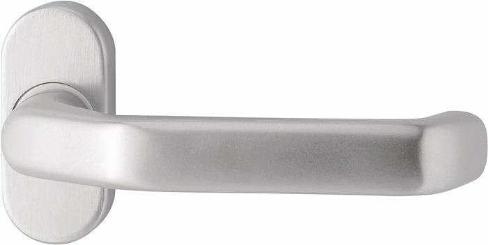 Feuerschutzdrückerlochteil 1200/2133 Edelstahl EST gekröpft Vierkant 9 mm EDI