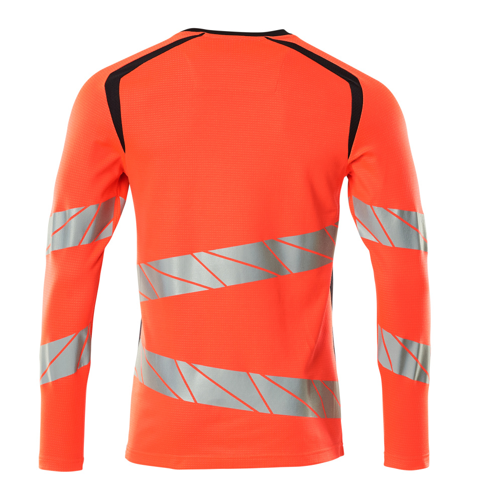 Langarmshirt ACCELERATE SAFE Hi-vis Rot/Schwarzblau L  ONE