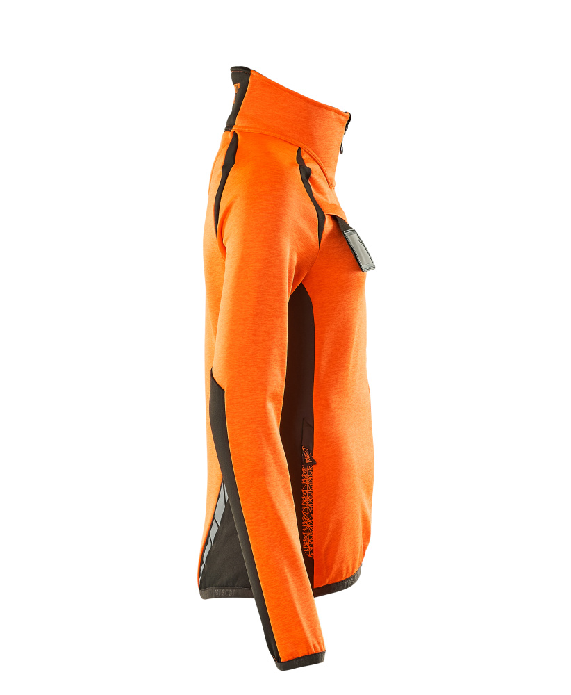 Damen-Passform Fleecejacke ACCELERATE SAFE Hi-vis Orange/Dunkelanthrazit L