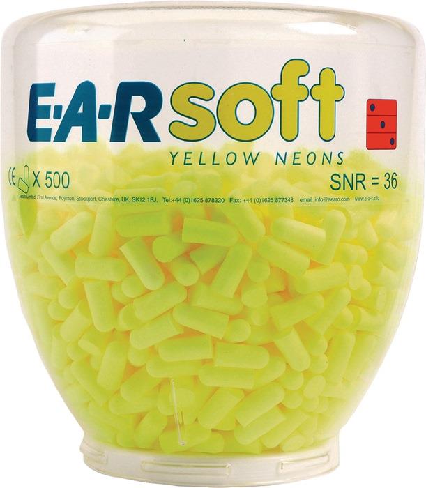 Gehörschutzstöpsel E-A-Rsoft™ Yellow Neons™ Refill EN 352-2:2020 SNR 34 dB 500 Paar / Dispenser 3M