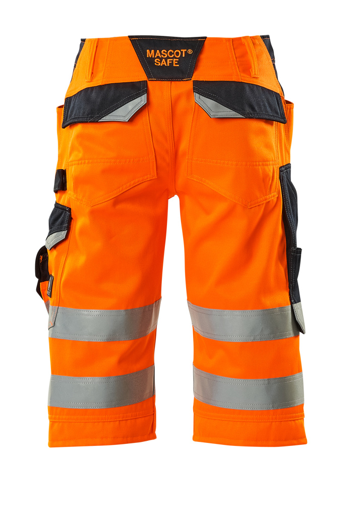 Shorts, lang SAFE SUPREME Hi-vis Orange/Schwarzblau C48