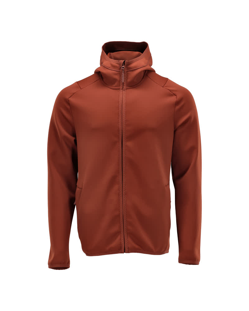Fleecejacke mit Kapuze CUSTOMIZED Herbstrot S