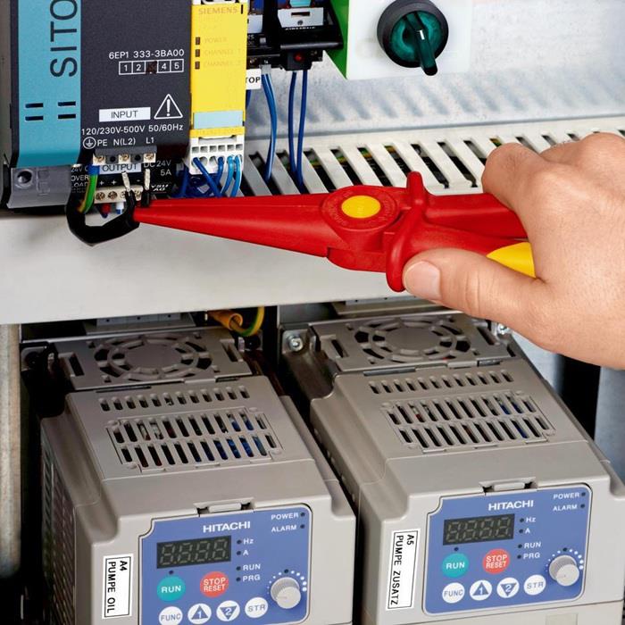 Flachrundzange Gesamtlänge 220 mm Kunststoff, glasfaserverstärkt mit Weichkunststoff-Zone KNIPEX