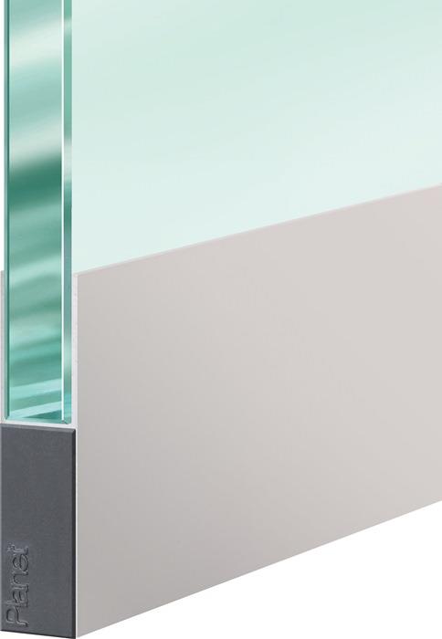 Türdichtung KG F8 schmal silberfarben eloxiert Glastüren 709 mm