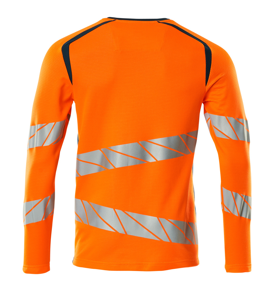 Langarmshirt ACCELERATE SAFE Hi-vis Orange/Dunkelpetroleum L  ONE