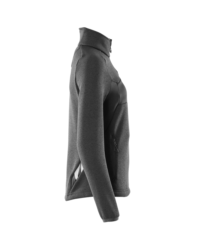 Damen-Passform Strickpullover mit Reißverschluss ACCELERATE Schwarz S