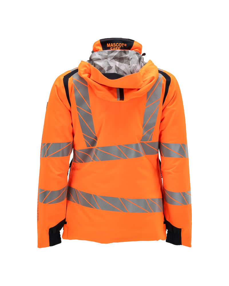 Damen-Passform Winterjacke ACCELERATE SAFE Hi-vis Orange/Schwarzblau 3XL